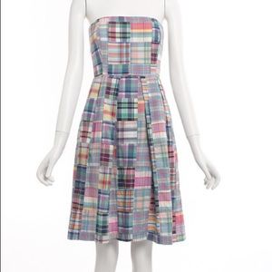 JCrew Factory Lorelei Madras Dress in patchwork